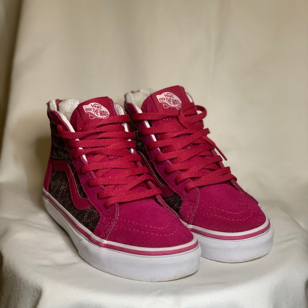 Girls Vans w/ Zipper Sk8-Hi Sz 2 kids